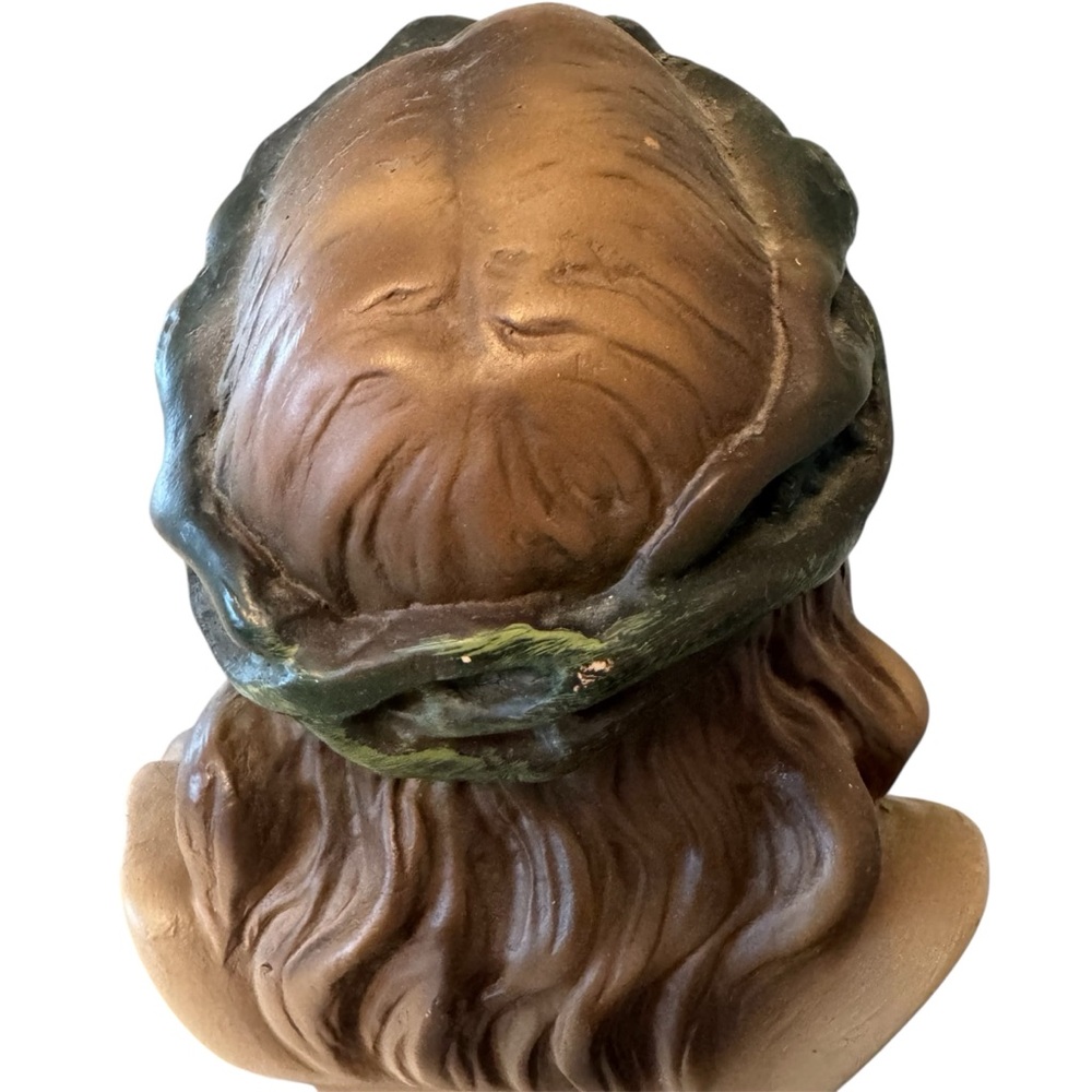 Jesus Christ Crown of Thorns Vintage Bust Statue Religious Crucifixion Passion - Picture 4 of 4